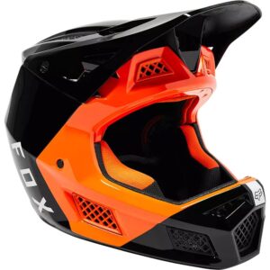 Casco Bicicleta Rampage Pro Carbon Mips™ Fuel Negro/Naranjo Fox M