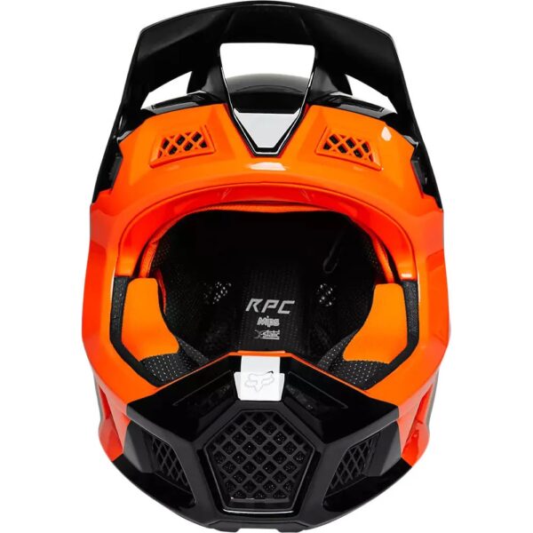 Casco Bicicleta Rampage Pro Carbon Mips™ Fuel Negro/Naranjo Fox M