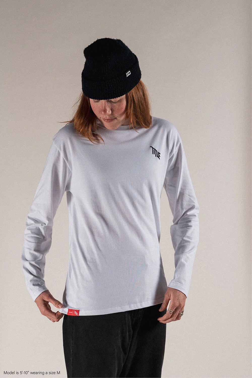 Polera Lifestyle Manga Larga Title - Blanca