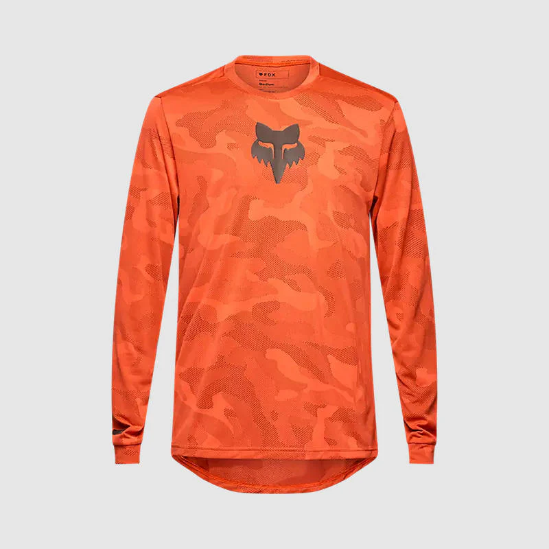 Polera Bicicleta Ranger TruDri™ Manga Larga Naranjo Fox