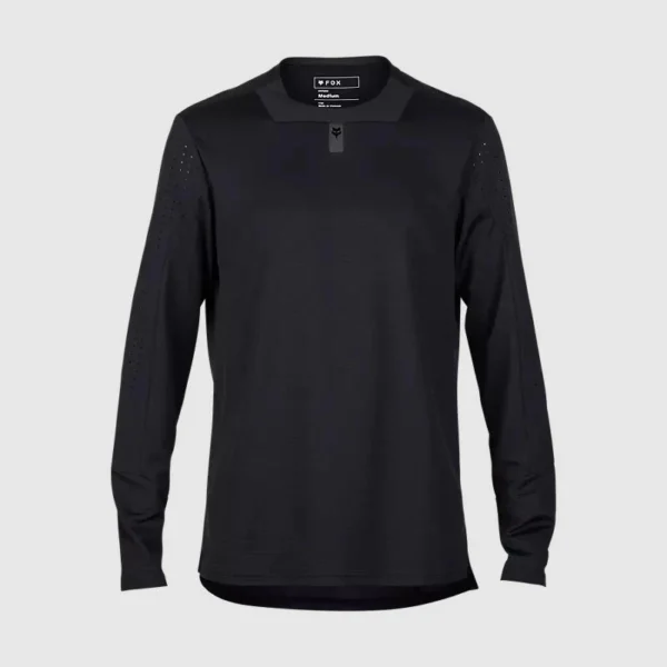 Polera Bicicleta Defend Manga Larga Negro Fox