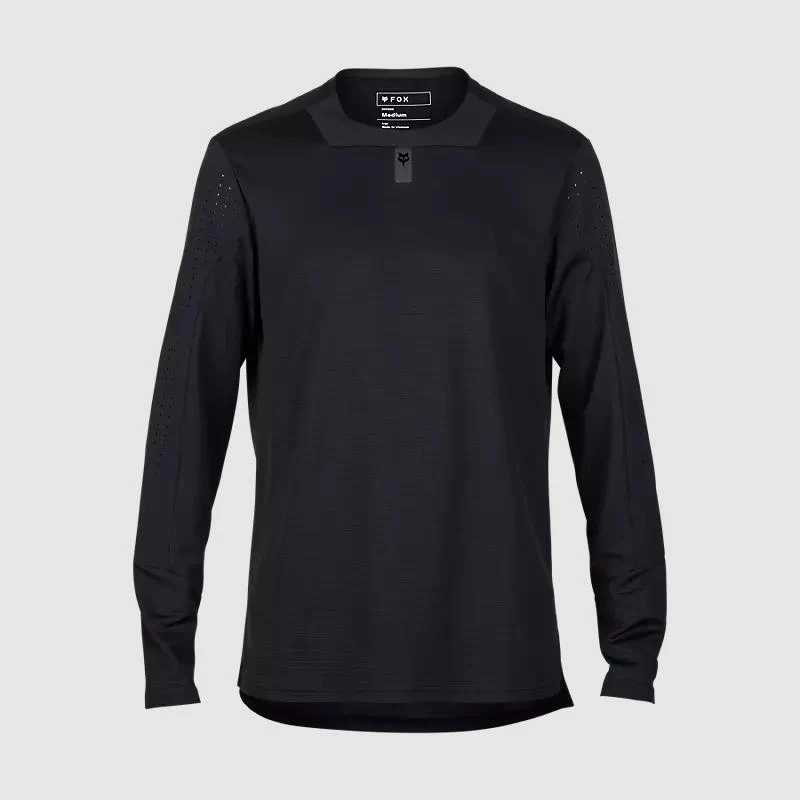 Polera Bicicleta Defend Manga Larga Negro Fox