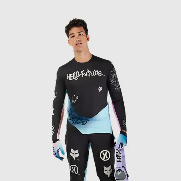Polera Bicicleta Flexair Hello Future Negro Fox