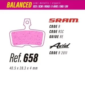 Pastillas LESS BRAKES Balanced 658 para Sram Code, Guide RE