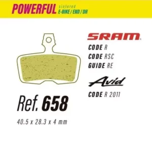 Pastillas LESS BRAKES Powerful 658 para Sram Code, Guide RE