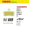 Pastillas LESS BRAKES Powerful 659 para Sram Guide, Ultimate, G2