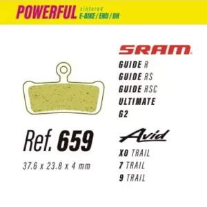 Pastillas LESS BRAKES Powerful 659 para Sram Guide, Ultimate, G2