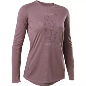 Polera Bicicleta Mujer Ranger Drirelease® Manga Larga Morado Fox