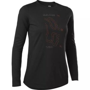 Polera Bicicleta Mujer Ranger Drirelease® Manga Larga Negro Fox